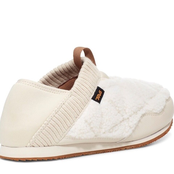 NEW TEVA WOMENS Re EMBER MOC FLEECE SNEAKER SHOES, OFF WHITE NIB COMFORTABLE - Picture 2 of 6